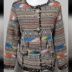 Berek Wandering Caravan Multicolor  Southwestern Tapestry Jacket Boho Medium